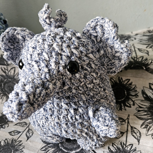 Crochet Blue Elephant Amigurumi - Picture 8 of 10